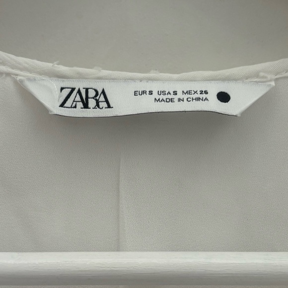 Zara White Embroidered Maxi Dress S - Picture 9 of 12